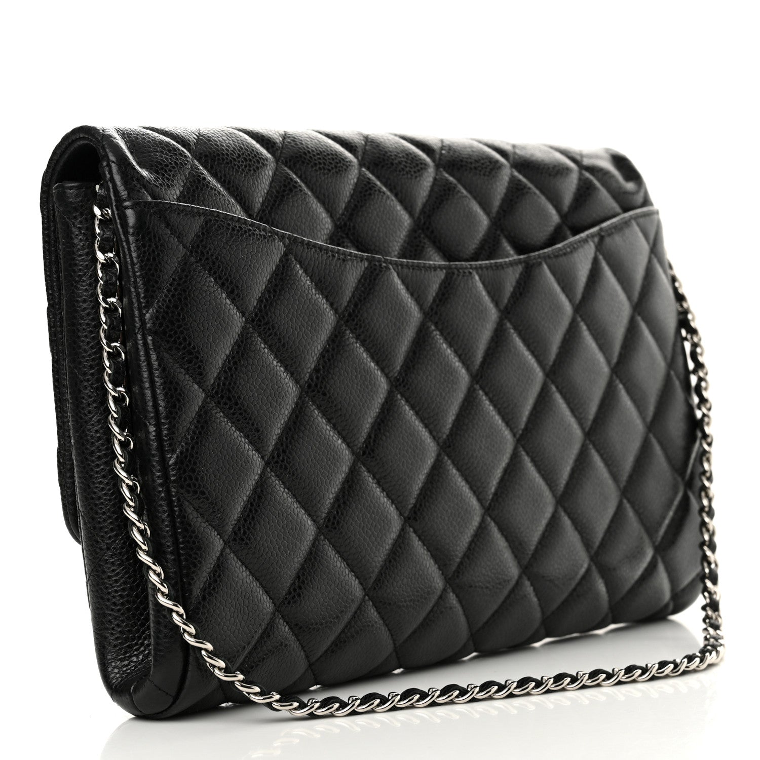 Chanel Caviar Quilted Clutch With Chain Flap Black 3 of 13