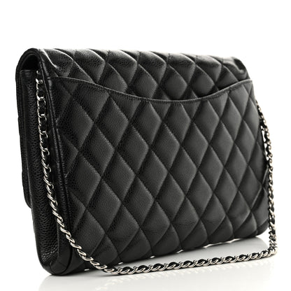 Chanel Caviar Quilted Clutch With Chain Flap Black 3 of 13