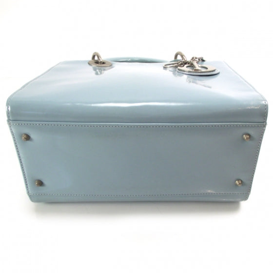 Christian Dior Patent Medium Lady Dior Blue 4 of 10