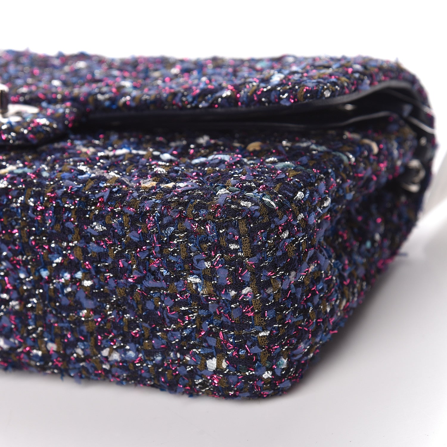 Chanel Tweed Quilted Medium Double Flap Multicolor 9 of 14