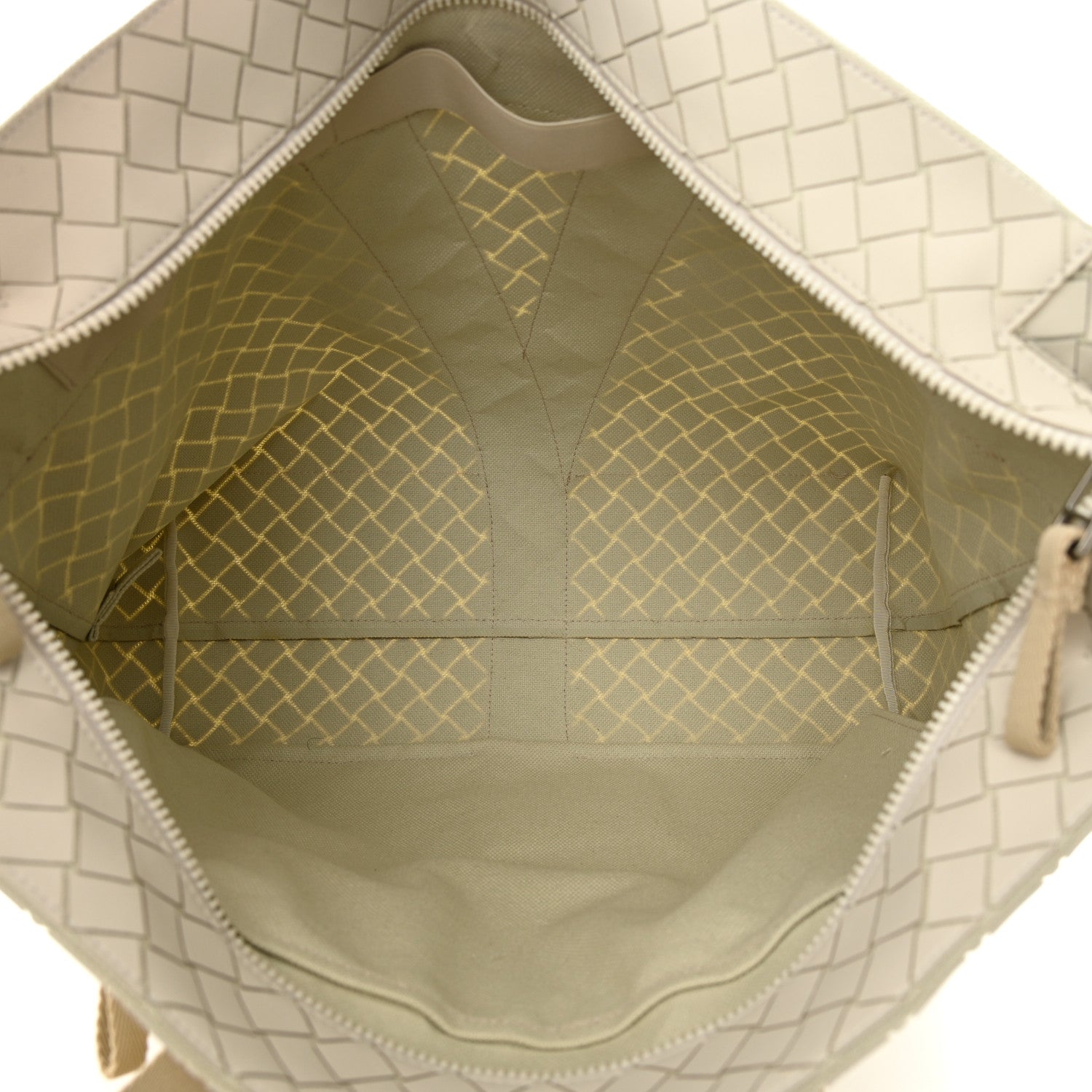 Bottega Veneta Intreccio Rubber East West Tote White 5 of 12