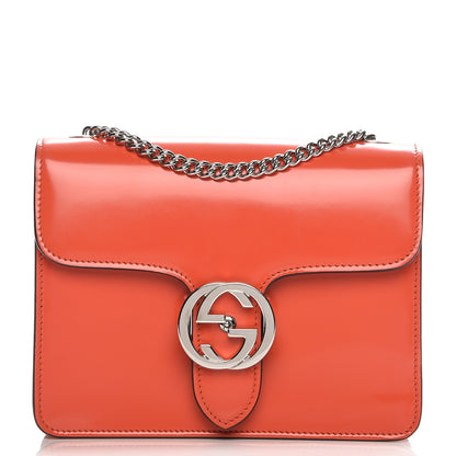 Gucci Shade Lux Calfskin Small Interlocking Shoulder Bag New Dark Orange 1 of 7