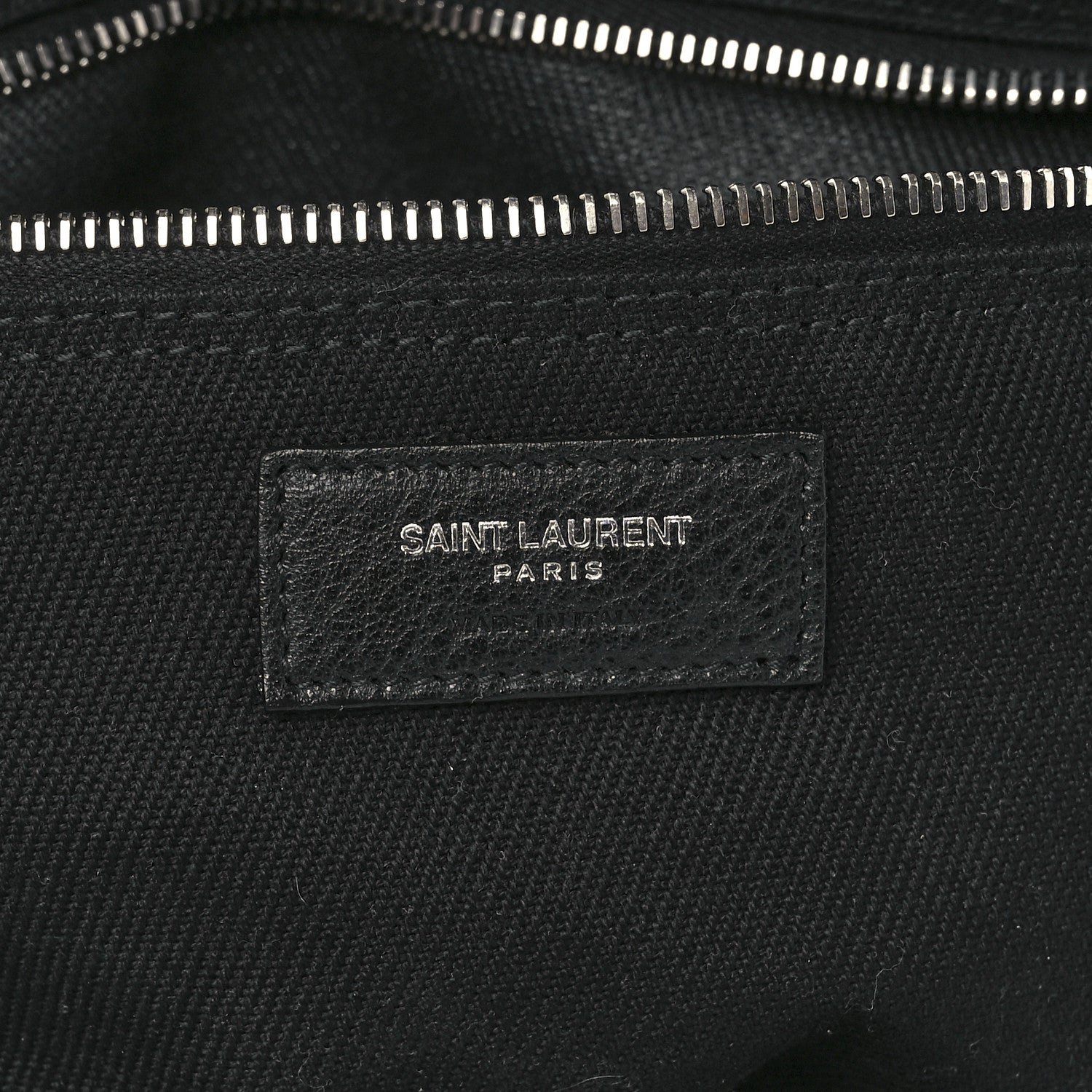 Saint Laurent Linen Calfskin Rive Gauche North South Tote Black 6 of 11