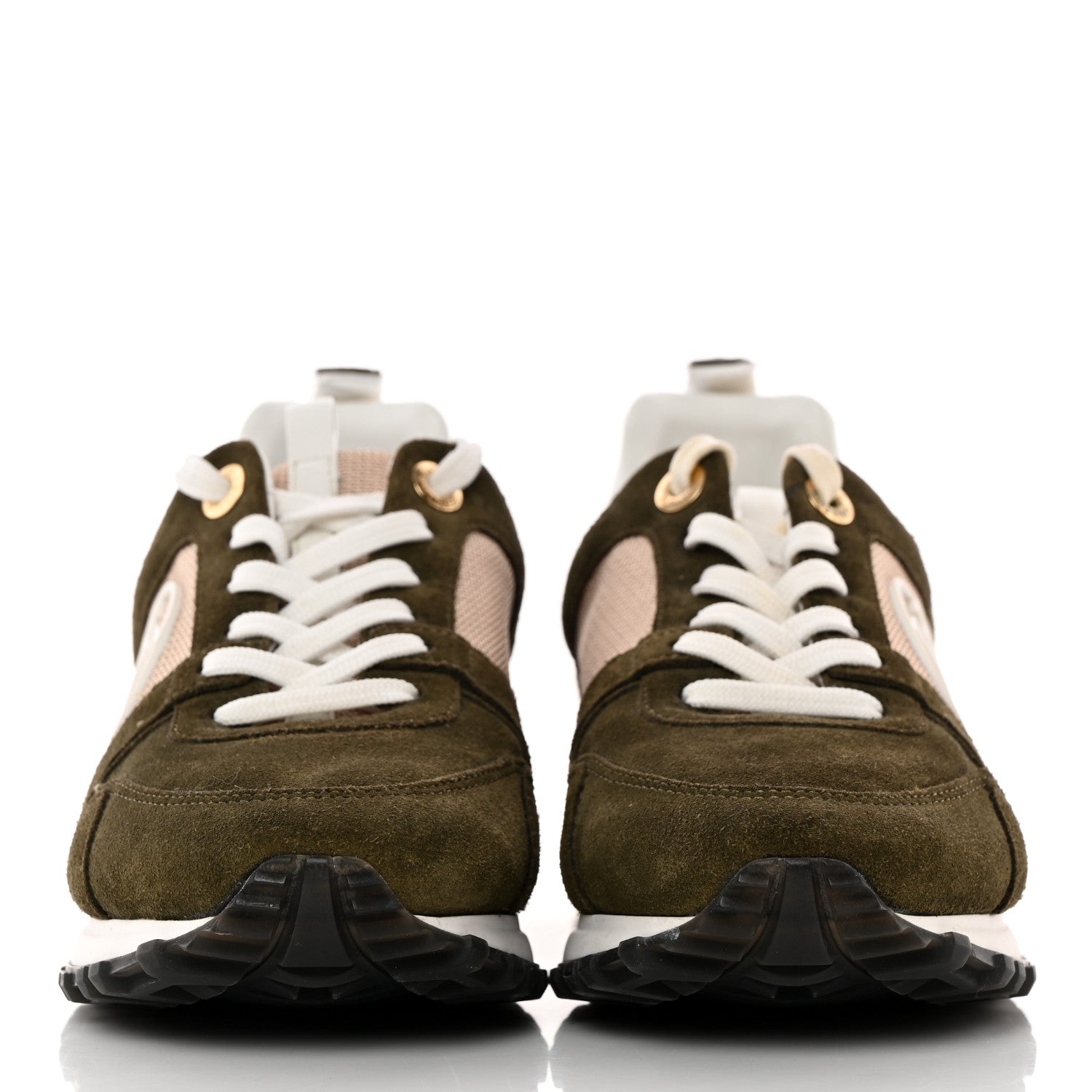 Louis Vuitton Calfskin Suede Run Away Sneakers 36 Green 2 of 24