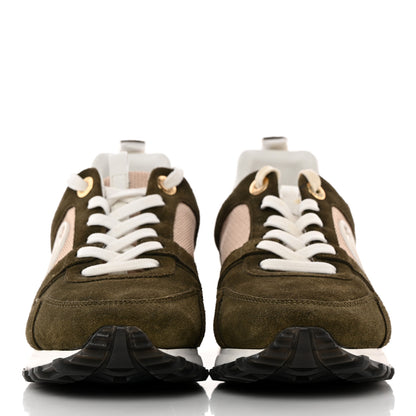 Louis Vuitton Calfskin Suede Run Away Sneakers 36 Green 2 of 24