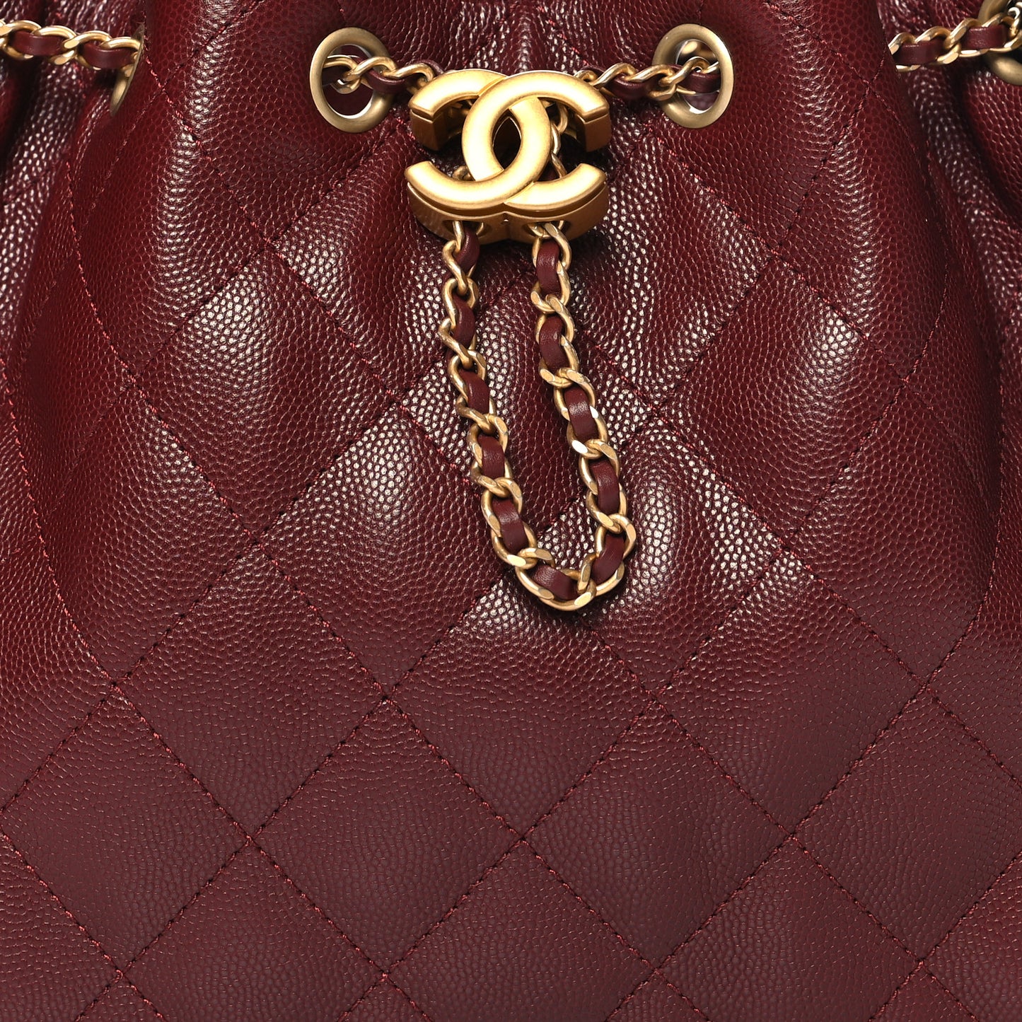 Caviar Quilted Small Chanel 25 Handbag Burgundy