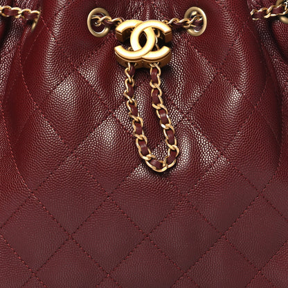 Chanel Caviar Quilted Small Chanel 25 Handbag Burgundy 8 of 11
