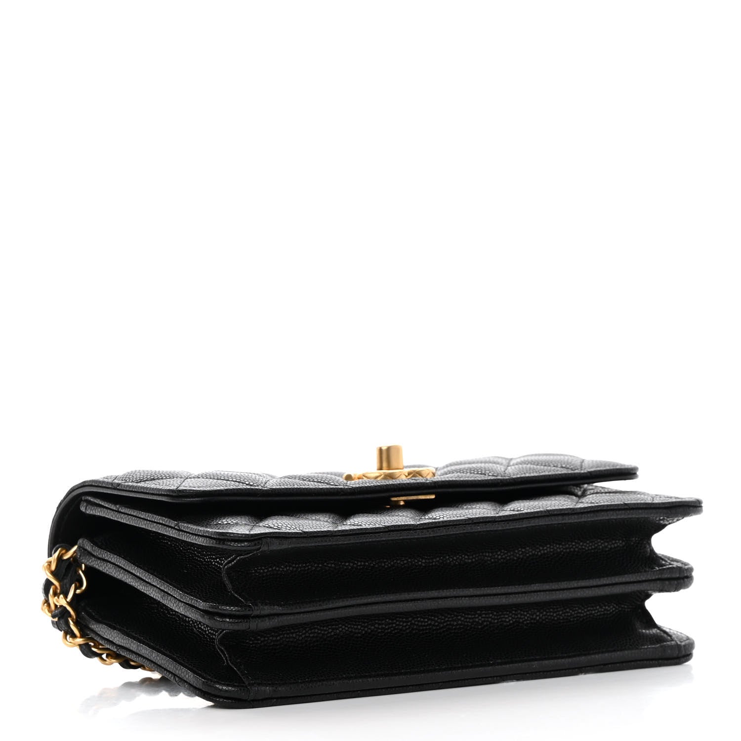Chanel Caviar Quilted Chain Link Clutch With Chain Black 4 of 12