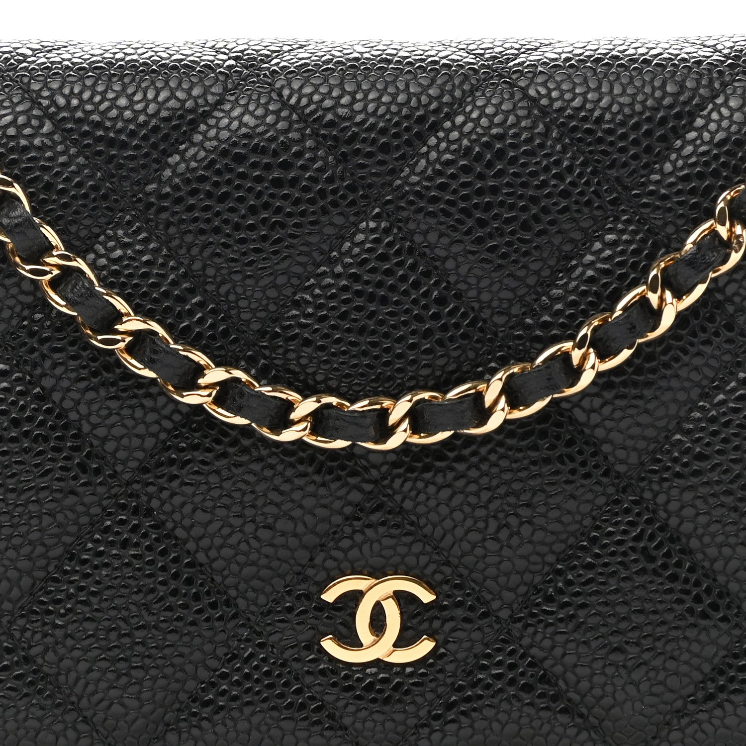 Chanel Caviar Quilted Wallet On Chain WOC Black 10 of 13