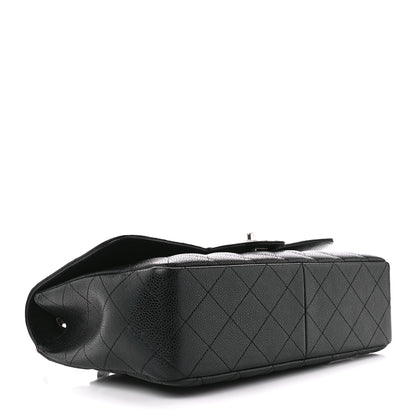 Chanel Caviar Quilted Jumbo Single Flap Black 4 of 12