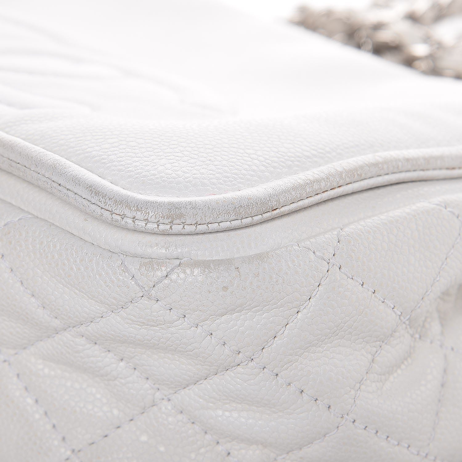Chanel Caviar Large Timeless CC Flap White 10 of 12