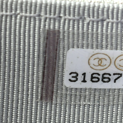 Chanel Gradient Metallic Calfskin Quilted Flap Card Holder Wallet Silver Blue Yellow Purple 7 of 8