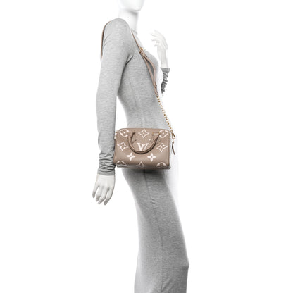 Louis Vuitton Empreinte Monogram Giant Speedy Bandouliere 20 Creme Beige 2 of 9