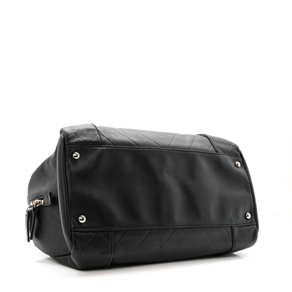 Chanel Calfskin CC Chevron All Day Long Boston Black 4 of 14