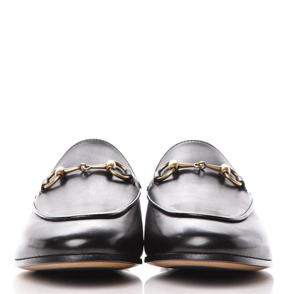 Gucci Calfskin Womens Jordaan Loafers 37.5 Black 2 of 8