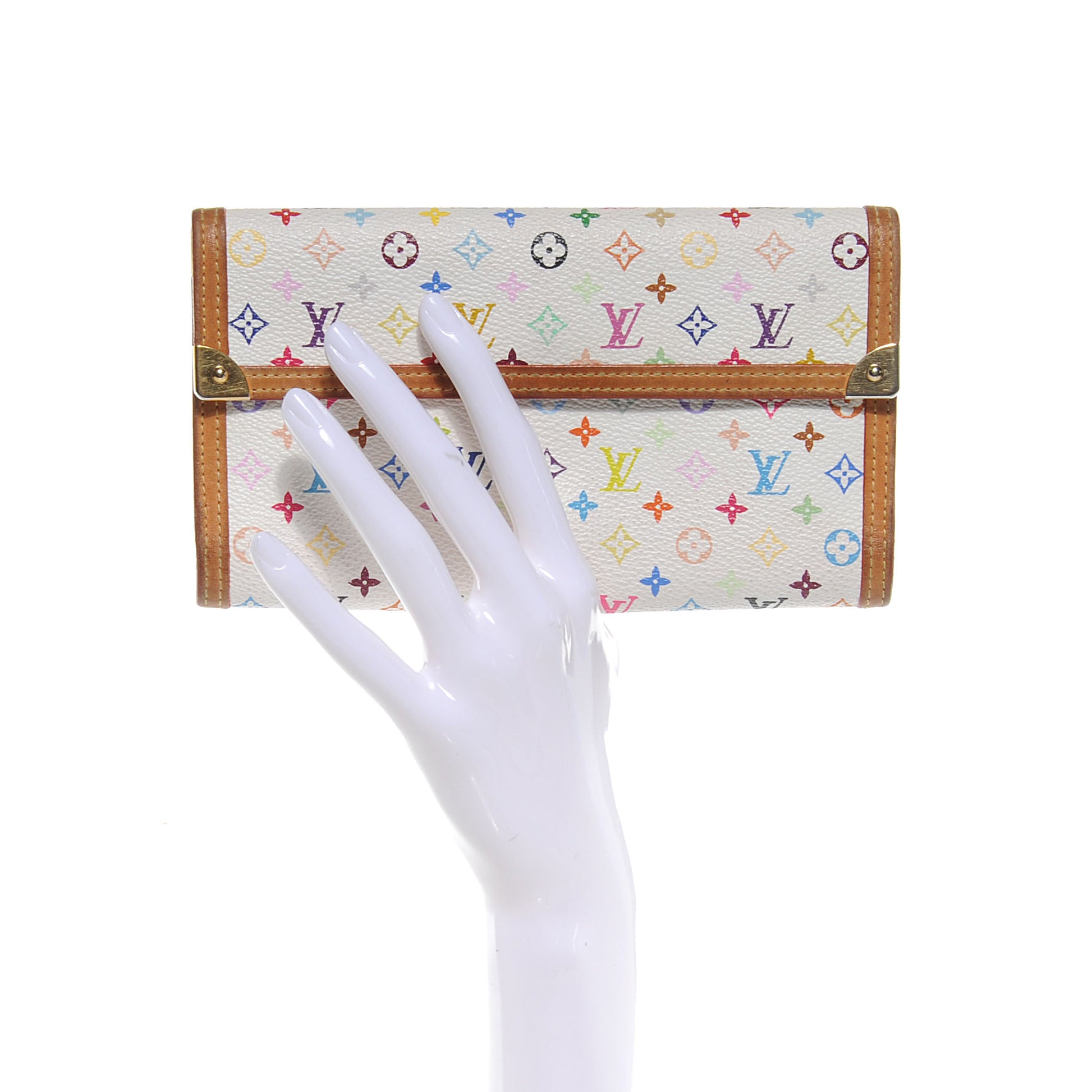 Louis Vuitton Monogram Multicolor Porte Tresor International Wallet White 2 of 7