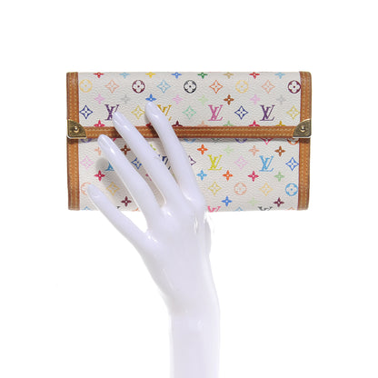 Louis Vuitton Monogram Multicolor Porte Tresor International Wallet White 2 of 7