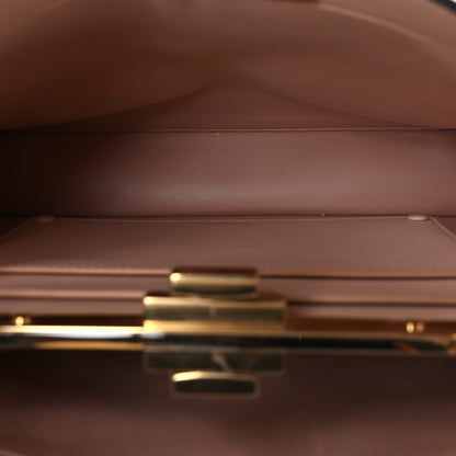 Fendi Vitello Seta Chamois Stocking Girl Inlay Medium Peekaboo I SEE U Satchel White Ice Multicolor 5 of 11