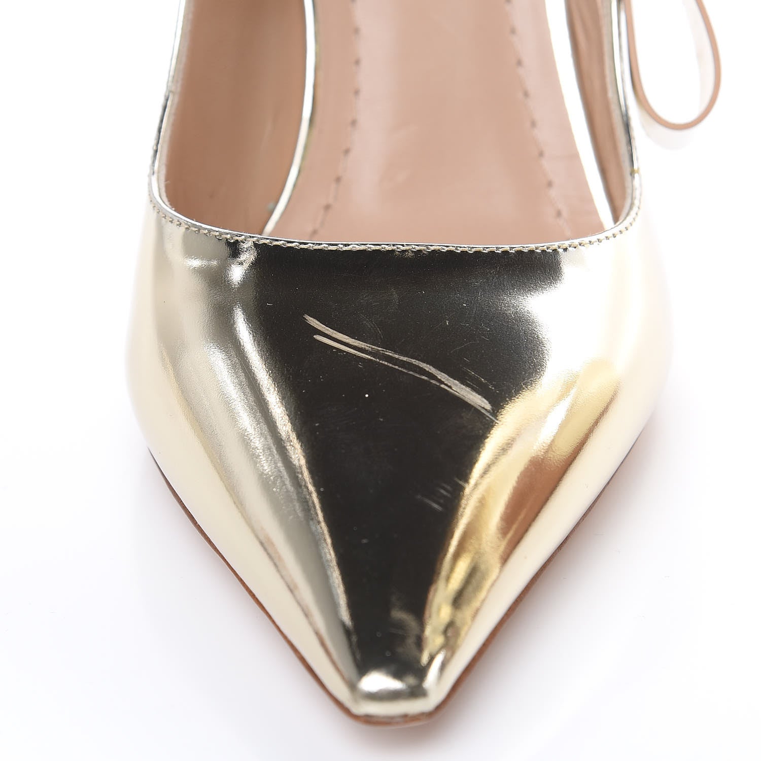 Christian Dior Metallic Calfskin Sweet D Sling-Back Pumps 39 Stardust Gold 9 of 10