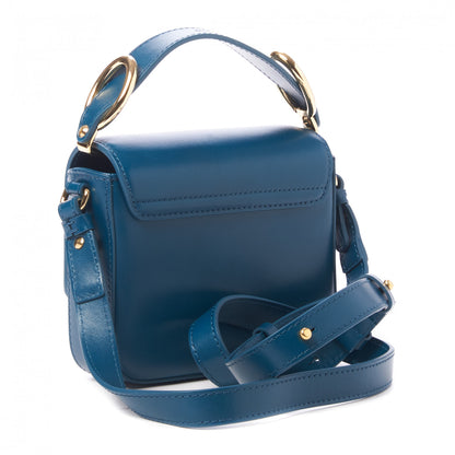 Chloe Shiny Calfskin Suede Mini C Double Carry Blue 2 of 7