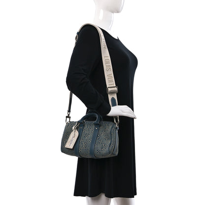 Louis Vuitton Monogram Washed Denim Keepall Bandouliere 25 3 of 8