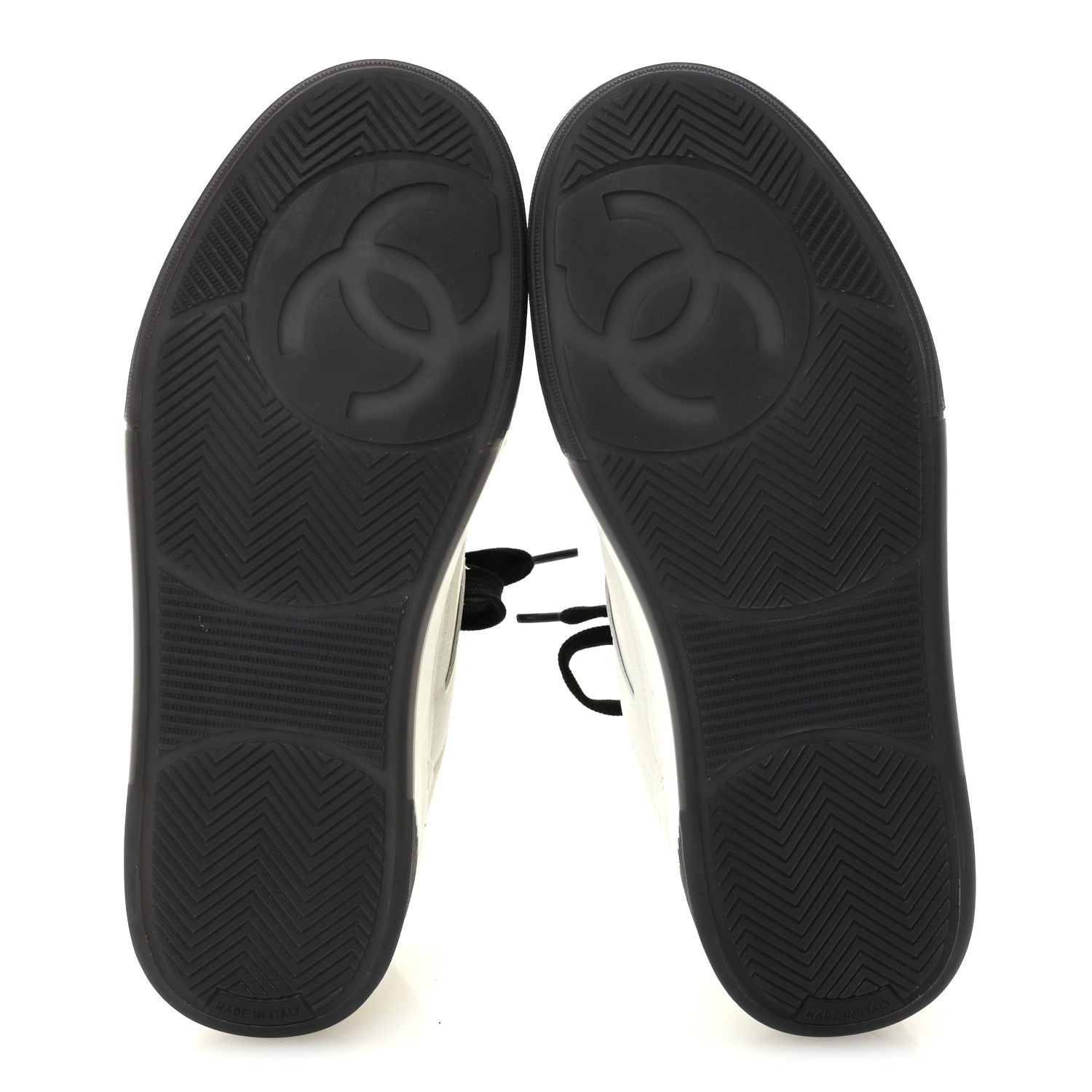 Chanel Calfskin CC Womens Sneakers 36 White Black 6 of 11