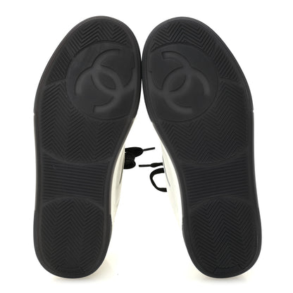 Chanel Calfskin CC Womens Sneakers 36 White Black 6 of 11