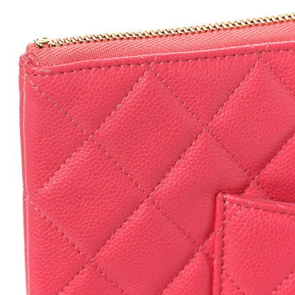 Chanel Lambskin Quilted Medium Cosmetic Case Dark Pink 10 of 10