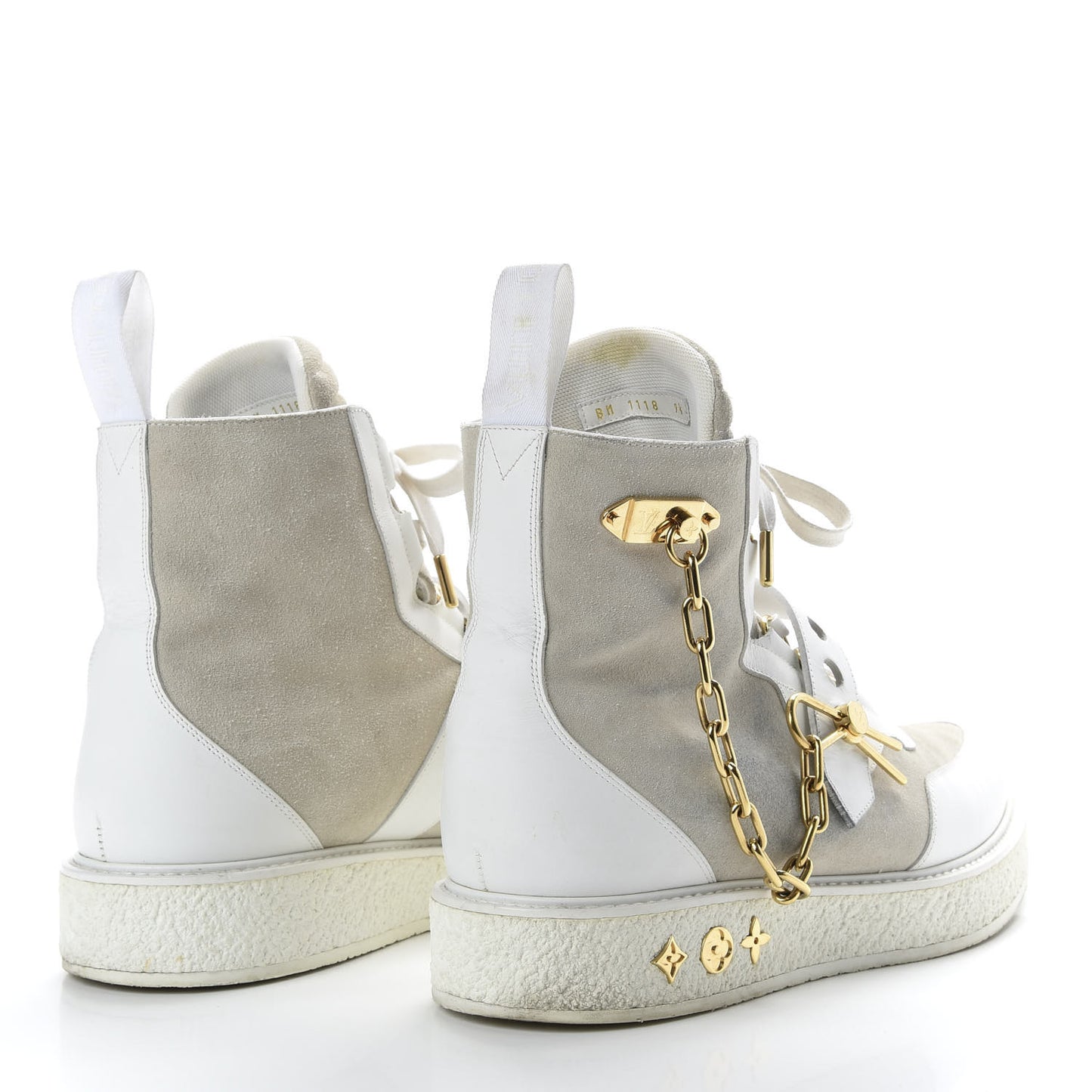 Calfskin Suede Mens Creeper Ankle Boots 9.5 White