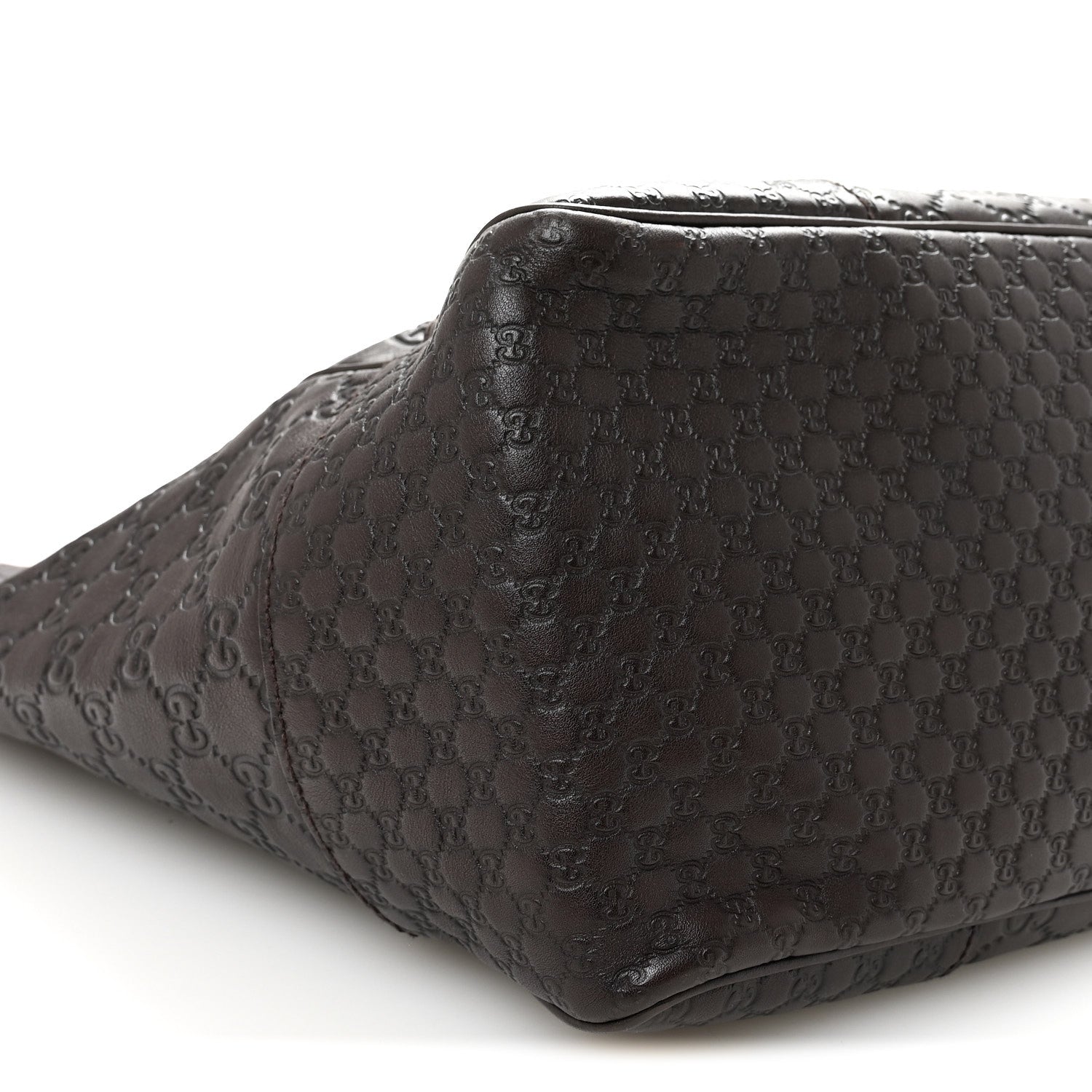 Gucci Guccissima Medium Bree Zippered Tote Chocolate 9 of 10