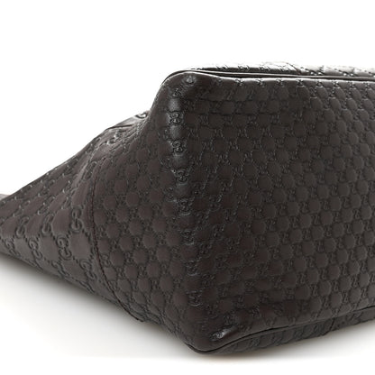 Gucci Guccissima Medium Bree Zippered Tote Chocolate 9 of 10