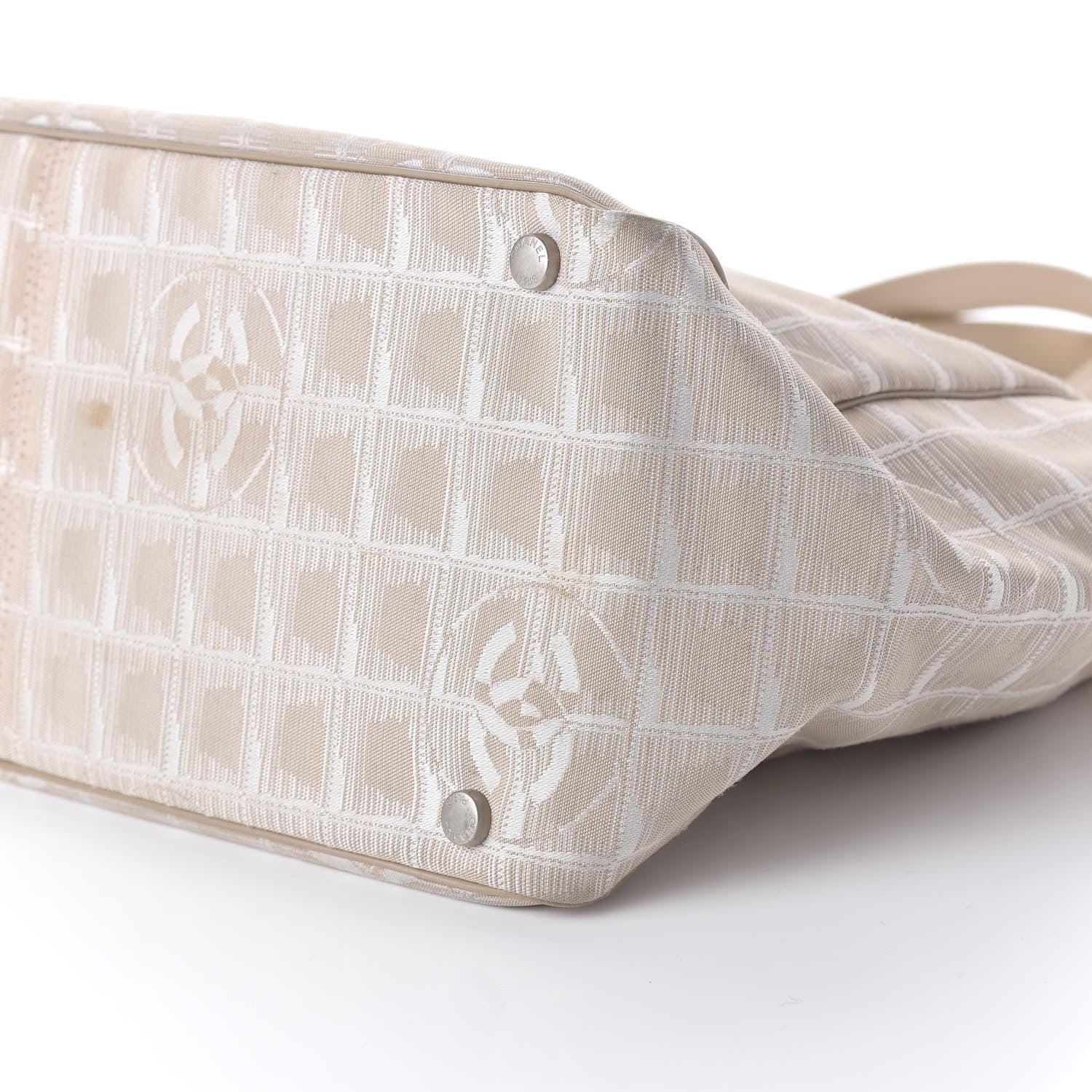 Chanel Nylon Medium Travel Tote Beige 7 of 10