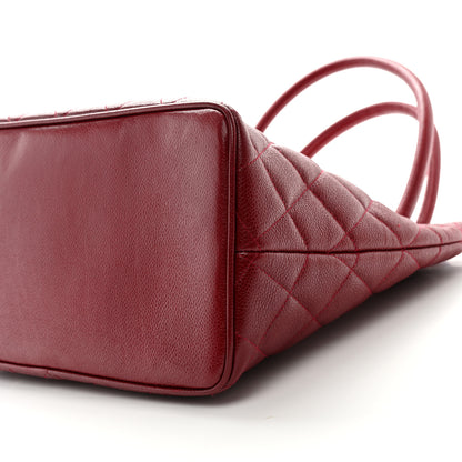Chanel Caviar Quilted Medallion Tote Red 11 of 13