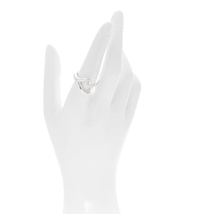 Tiffany Sterling Silver Elsa Peretti Open Heart Ring 55 7.25 2 of 5