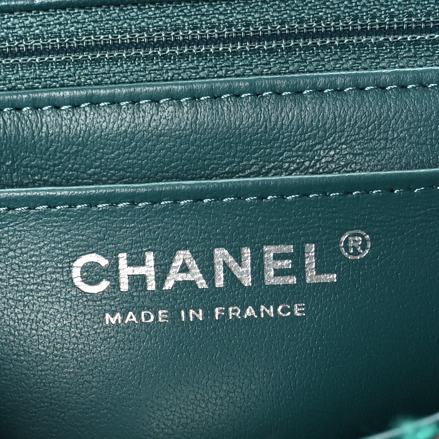 Chanel Tweed Quilted Mini Rectangular Flap Green 6 of 9