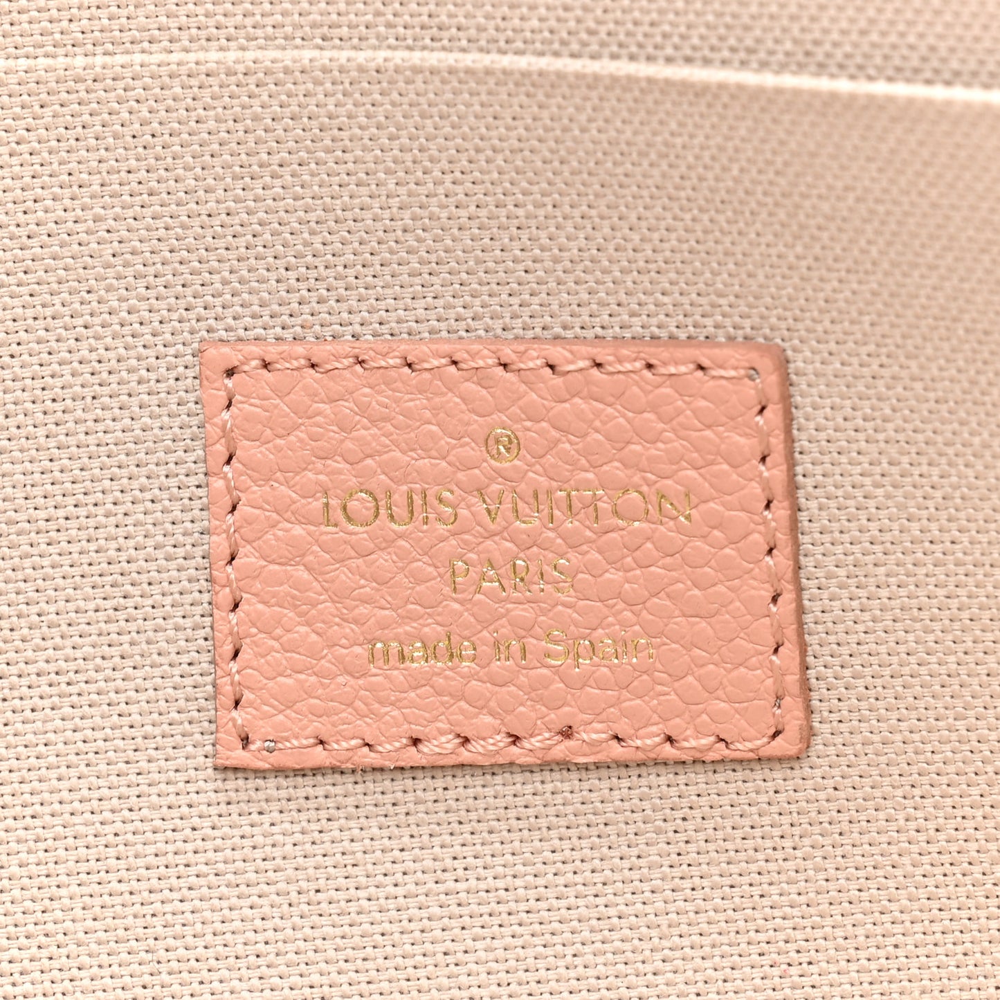 Empreinte Monogram Giant Felicie Pochette Chain Wallet Rose Trianon Creme
