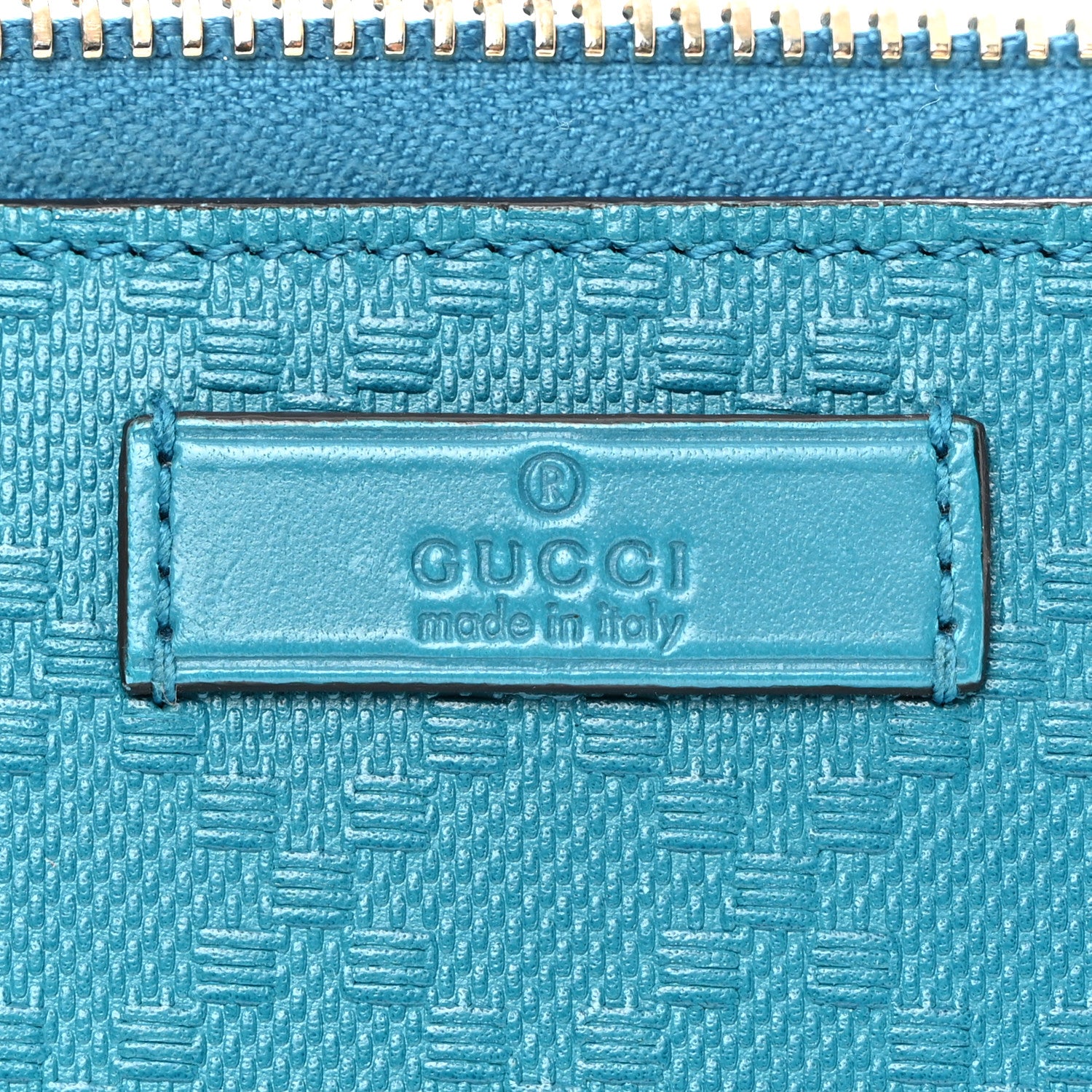 Gucci Bright Diamante Zip Around Wallet Turquoise 6 of 10