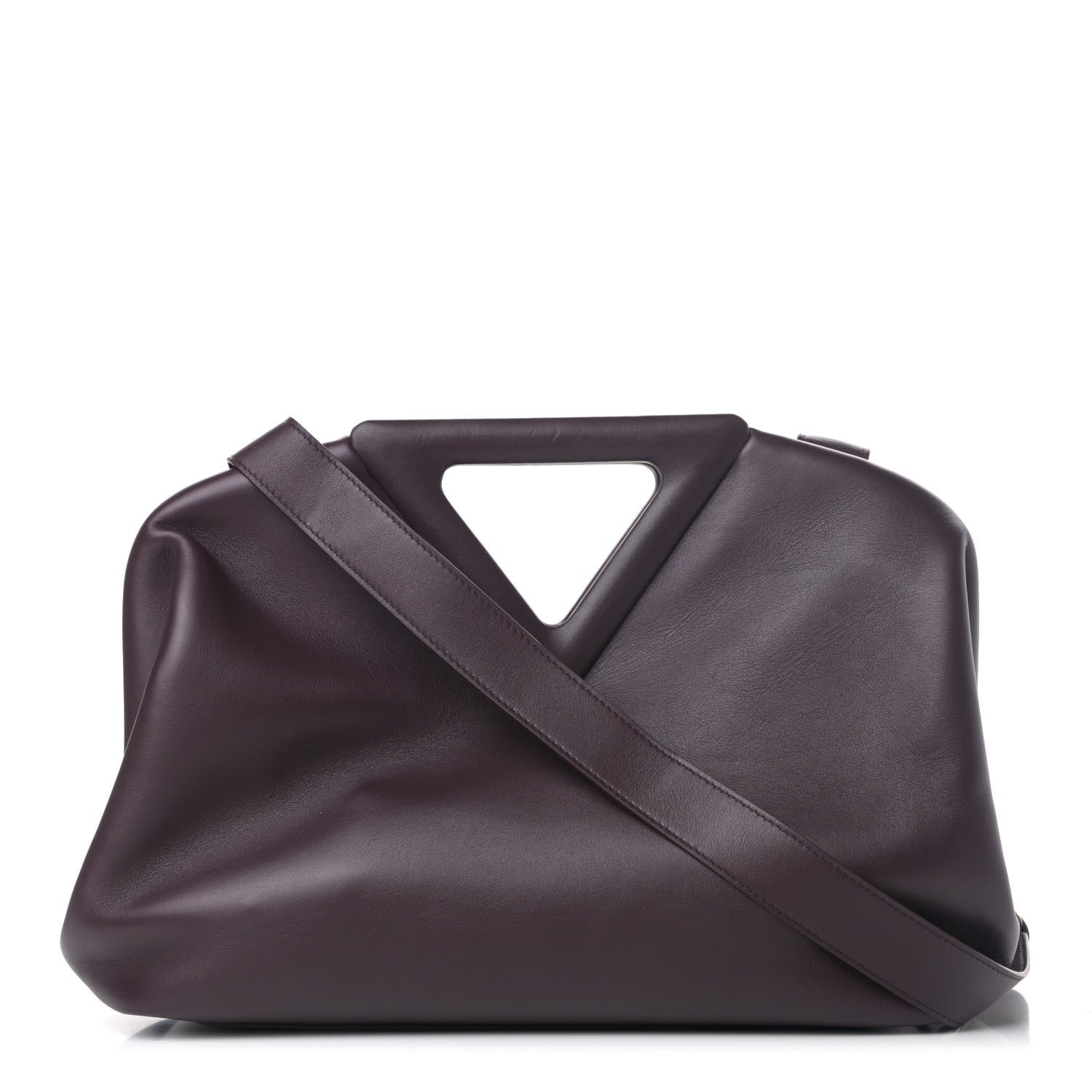 Bottega Veneta Calfskin Medium The Point Triangle Bag Grape 1 of 6