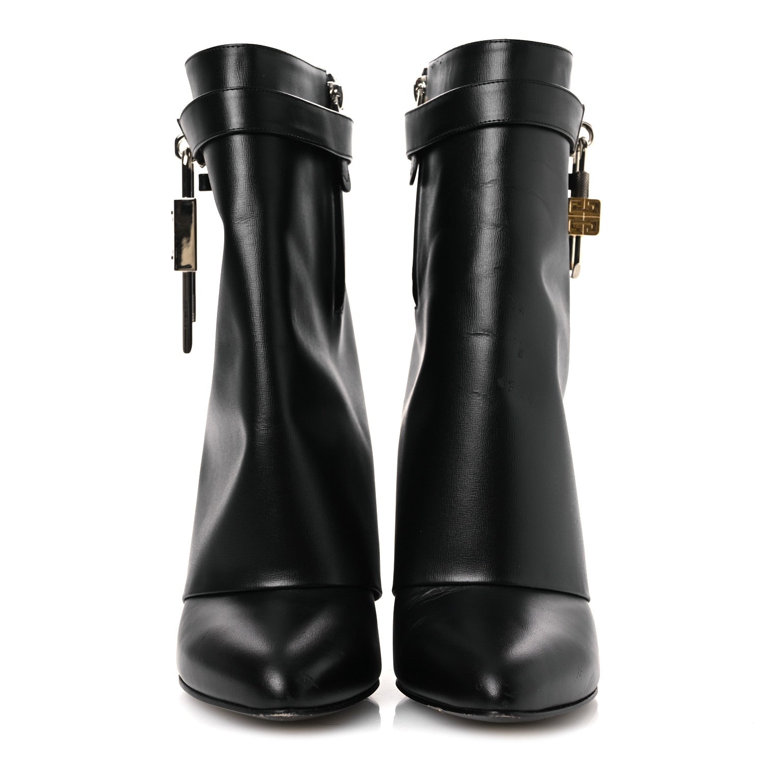 Givenchy Calfskin Shark Lock Ankle Boots 41 Black 3 of 15