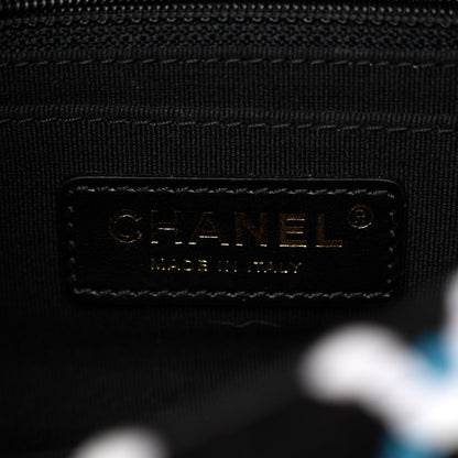Chanel Tweed Diamond Threaded Mini Rectangular Pearl Crush Flap Black Multicolor 6 of 10