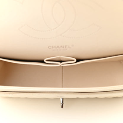 Chanel Pearly Caviar Quilted Jumbo Double Flap Dark White 5 of 10