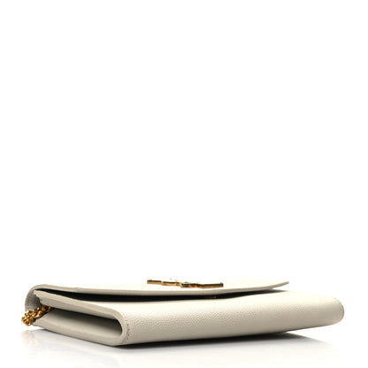 Saint Laurent Grain De Poudre Monogram Uptown Chain Wallet Crema Soft 5 of 14