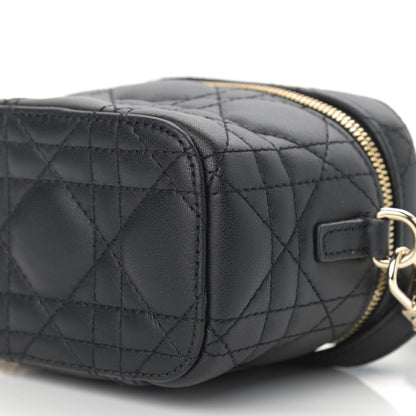 Christian Dior Lambskin Cannage Micro Lady Dior Vanity Case Black 8 of 9