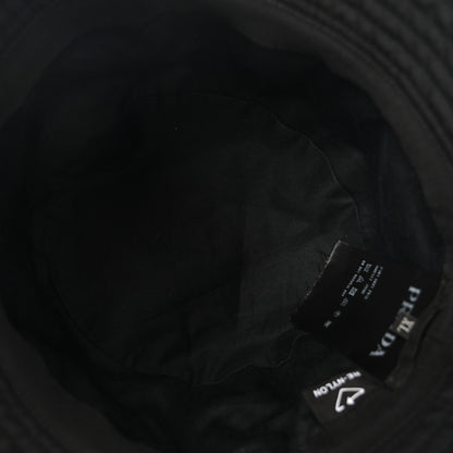 Prada Re-Nylon Metal Triangle Logo Mens Bucket Hat XL Black 7 of 8