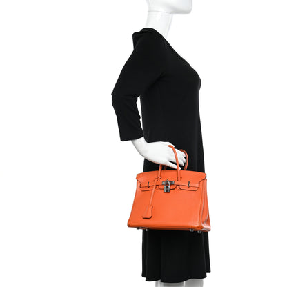Hermes Togo Birkin 25 Orange 2 of 10