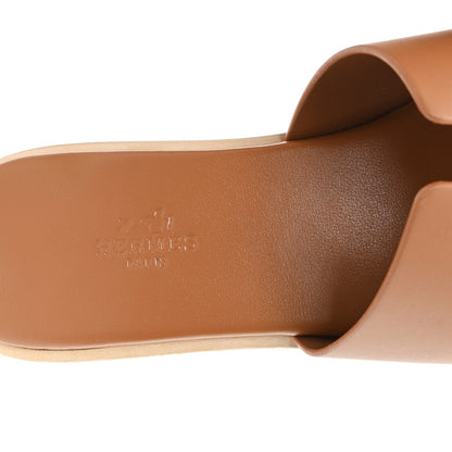 Hermes Calfskin Cork Eze 30 Sandals 38 Marron Glaise 9 of 10