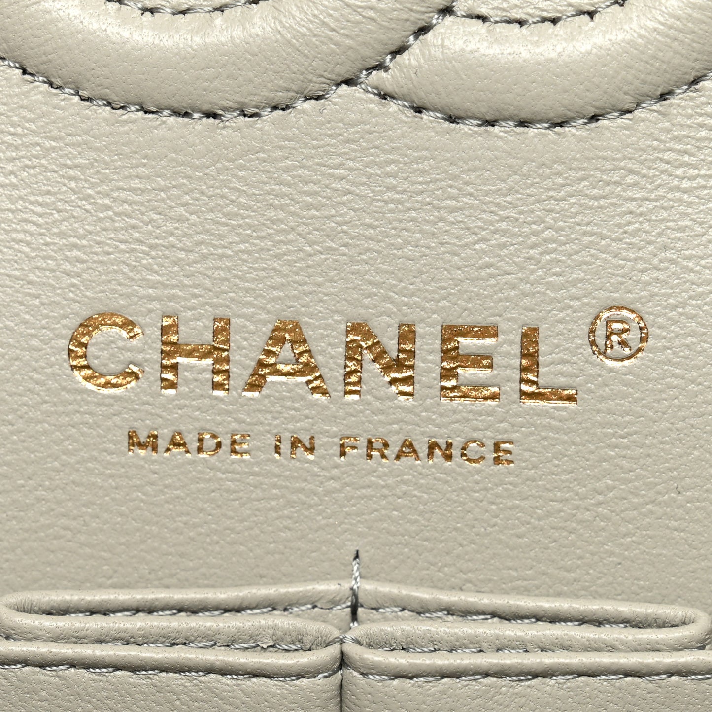 Lambskin Quilted Small Double Flap Grey
