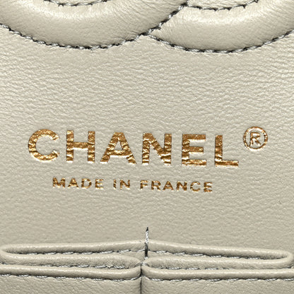 Chanel Lambskin Quilted Small Double Flap Grey 6 of 11