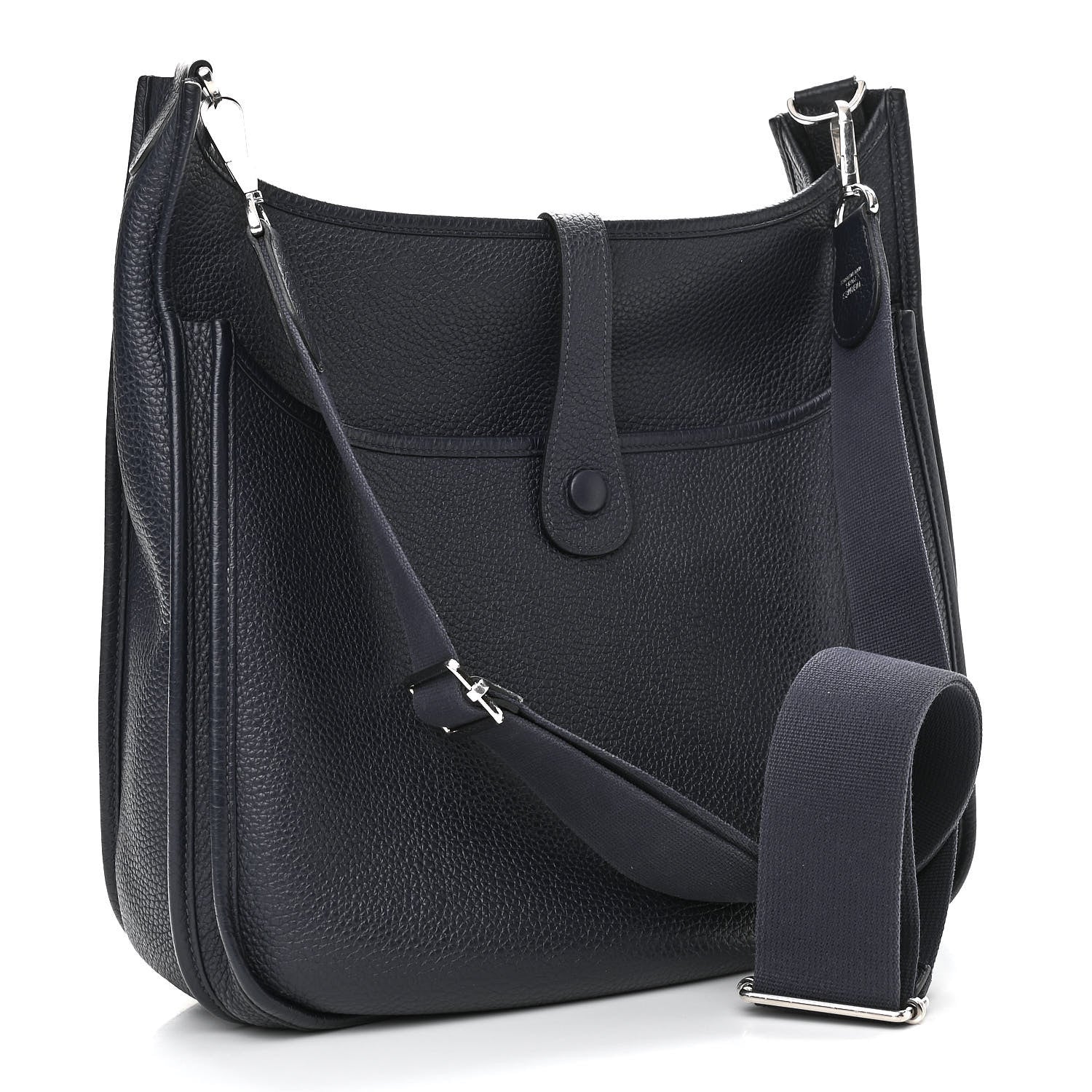 Hermes Taurillon Clemence Evelyne III GM Bleu Nuit 2 of 10