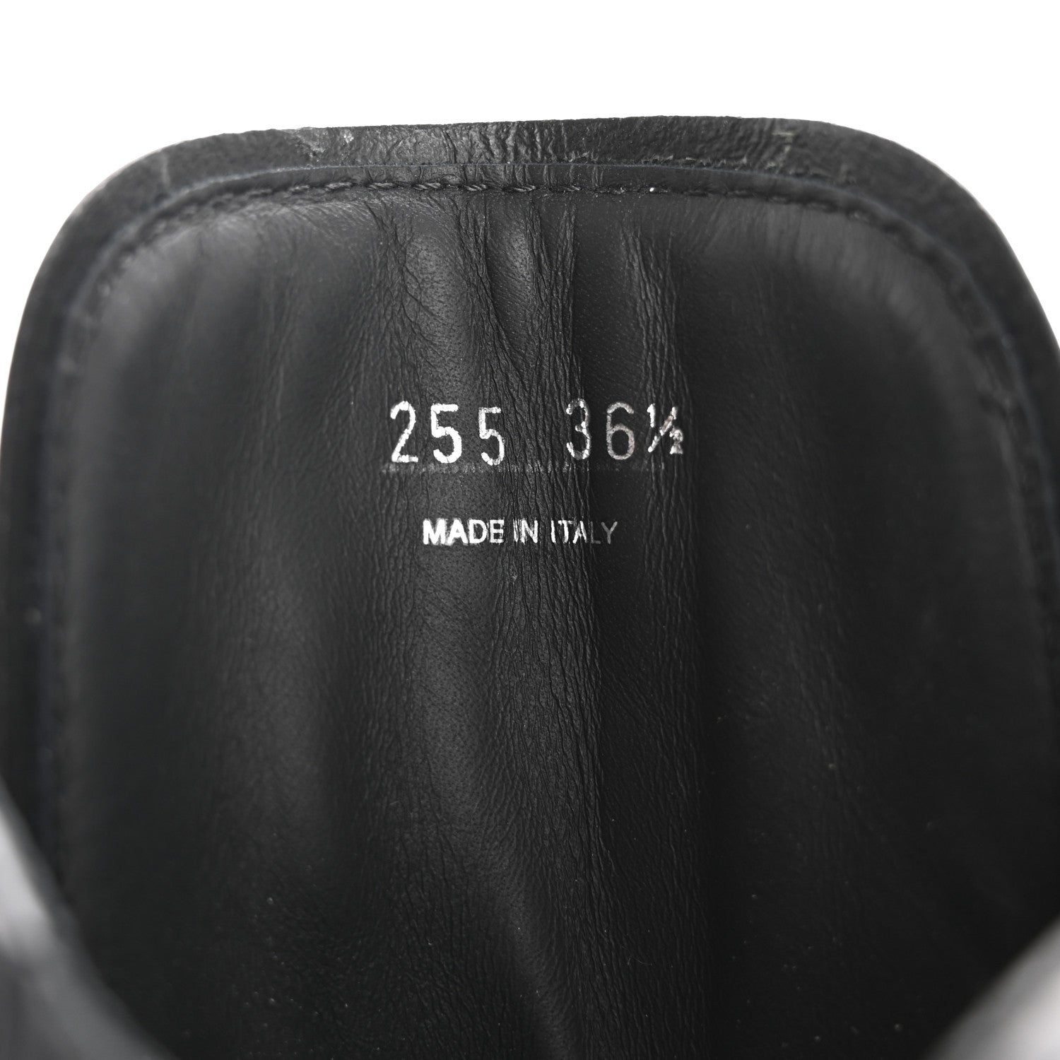 Prada Spazzolato Rois Nylon Metal Triangle Logo Monolith Pouch Pocket 55mm Boots 36.5 Black 9 of 9